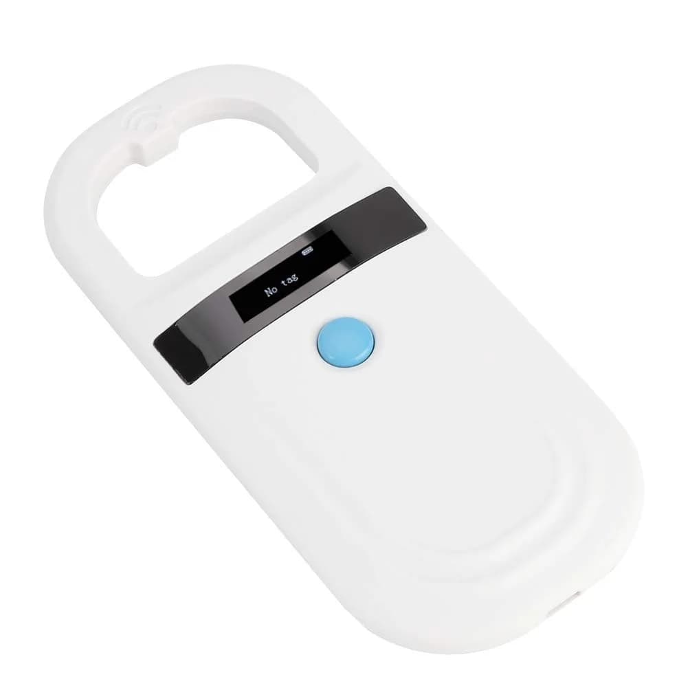 Sonew Pet Microchip Reader RFID 134.2Khz, Animal Tracking Scanner with OLED Display & Type-C Charging (106g) — White