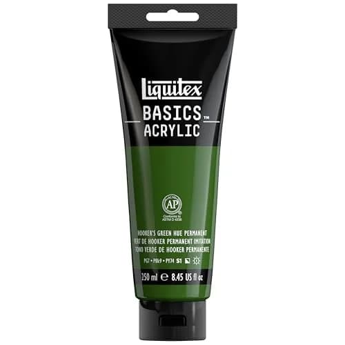 Liquitex BASICS Acrylic Paint, Hooker’s Green Hue Permanent, 8.5 fl oz (250 ml) | Artist Grade, Non-Toxic thumbnail 1