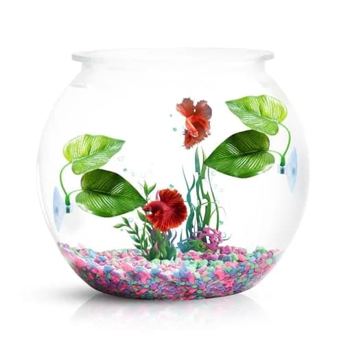 CousDUoBe Betta Fish Leaf Pad with Sucker | Realistic Style Aquarium Decor (1 Pack) thumbnail 2