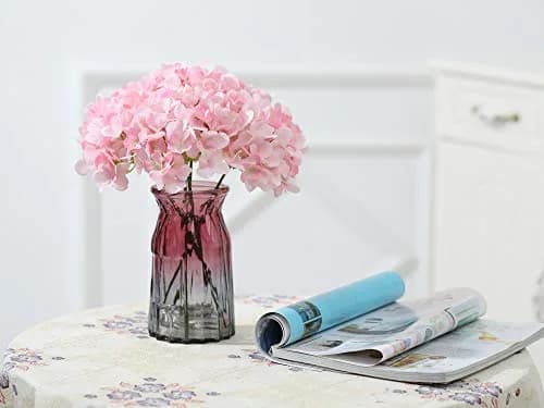 LUSHIDI Silk Hydrangea Heads with Stems 10PCS | Elegant Artificial Flowers for Wedding & Home Decor thumbnail 6