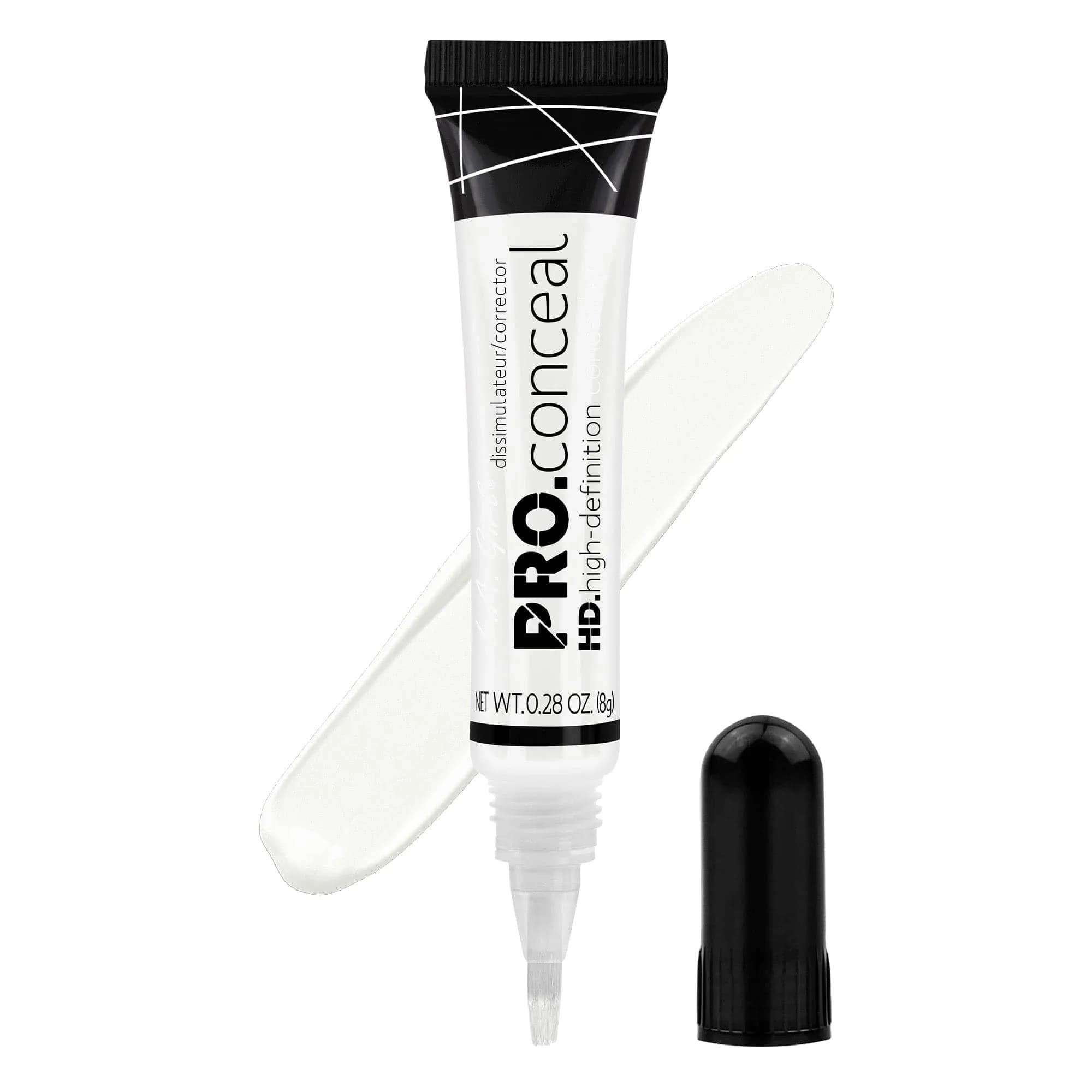 L.A. Girl HD Pro Conceal Corrector Flat White GC968 8.28ml (0.28 Fl Oz) | Professional Creamy Coverage