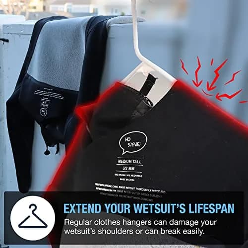 Ho Stevie! Wetsuit Hanger - Support & Fast Drying, Vented Shoulder for All Wetsuits thumbnail 5