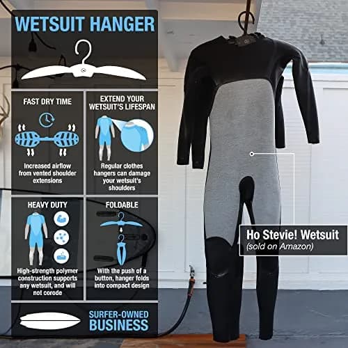 Ho Stevie! Wetsuit Hanger - Support & Fast Drying, Vented Shoulder for All Wetsuits thumbnail 2