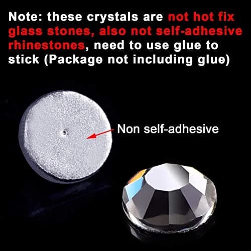 Onwon Clear Crystal Flat Back Rhinestones SS10 (2.8mm) - 1440 Pieces | Glass Craft Gems for DIY & Embellishments thumbnail 5