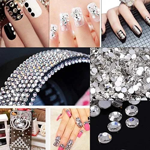 Onwon Clear Crystal Flat Back Rhinestones SS10 (2.8mm) - 1440 Pieces | Glass Craft Gems for DIY & Embellishments thumbnail 6