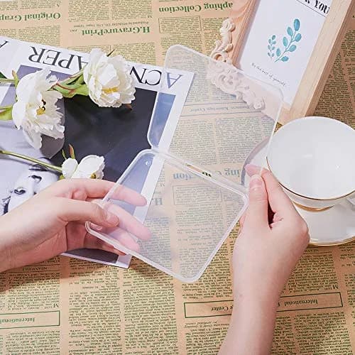 BENECREAT Clear Plastic Bead Storage Containers 6 Pack 12.5cm x 11.2cm x 1.1cm | Organizes Craft Supplies for India thumbnail 4