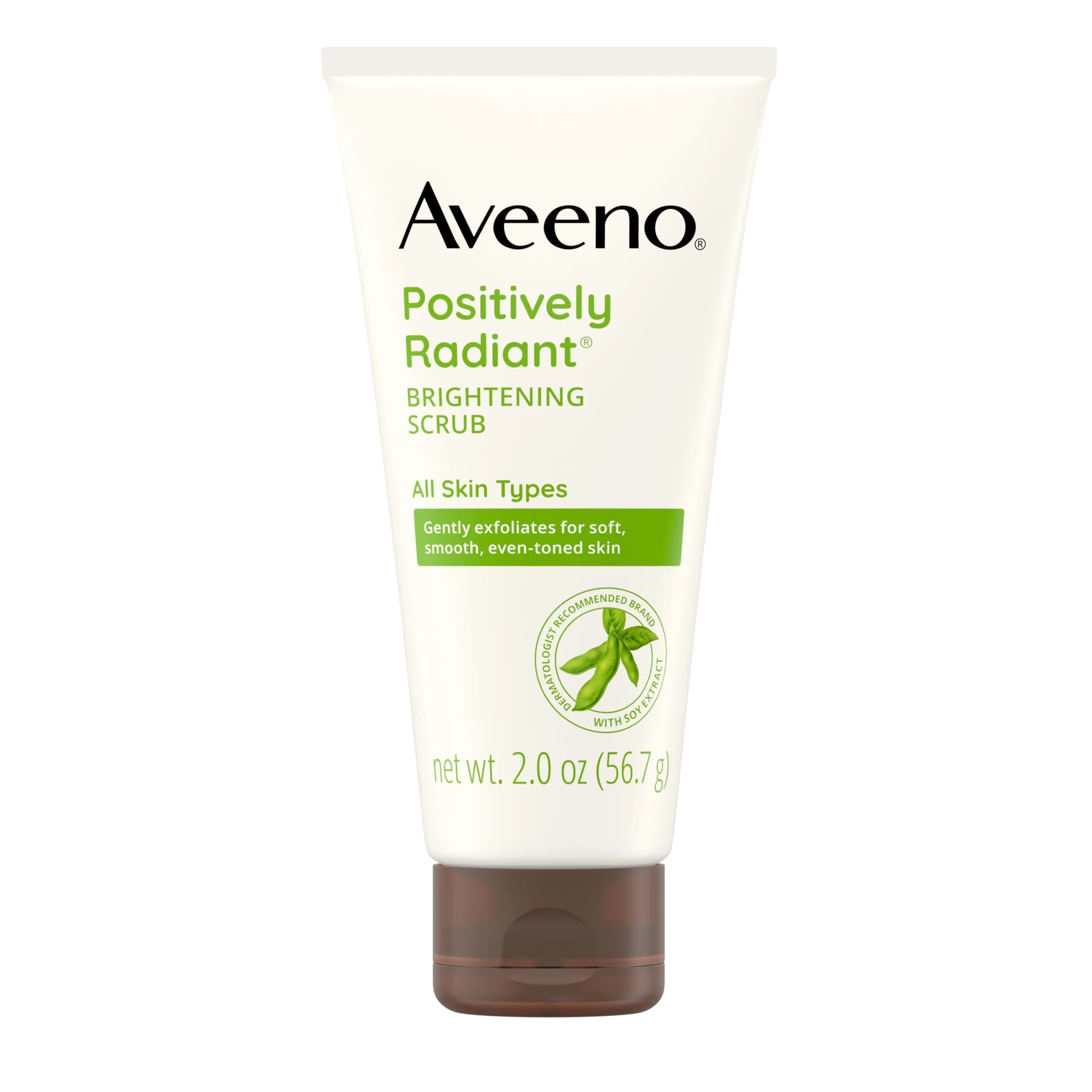 Aveeno Positively Radiant Exfoliating Daily Facial Scrub, 2 oz | Brightening & Gentle for Sensitive Skin thumbnail 1