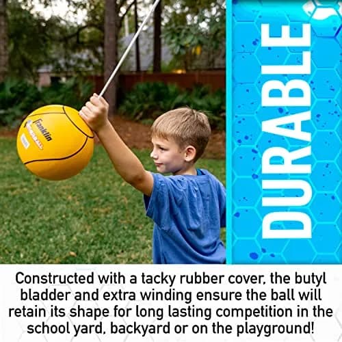 Franklin Sports 8.5" Rubber Tetherball | Heavy Duty Rubber Construction for Outdoor Play thumbnail 4