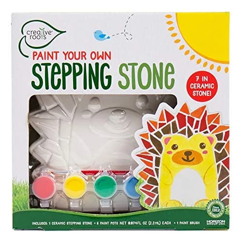 Creative Roots Mosaic Hedgehog Stepping Stone Kit | DIY Garden Art for Kids Ages 6+ thumbnail 1