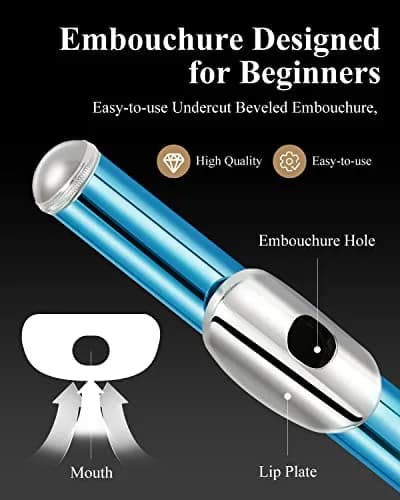 Eastar EFL-1SB 16-Key Closed Hole C Flute Kids Beginner, Sky Blue Full Kit | Easy to Play for Beginners thumbnail 2