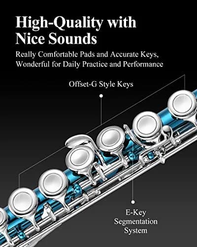 Eastar EFL-1SB 16-Key Closed Hole C Flute Kids Beginner, Sky Blue Full Kit | Easy to Play for Beginners thumbnail 3