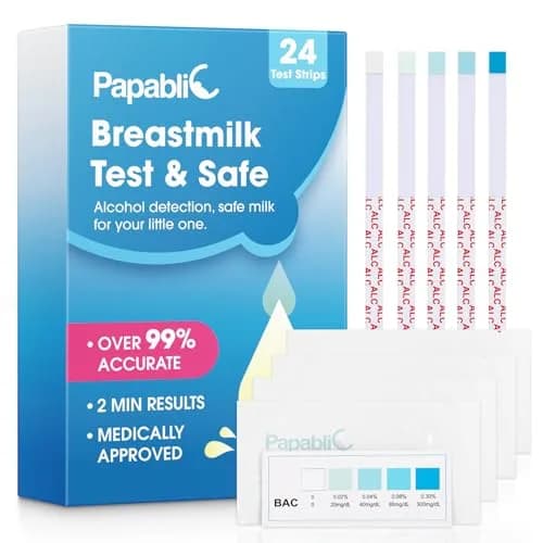 Papablic Breastmilk Alcohol Test Strips 24Pcs | Rapid 2-Min Results for Safe Breastfeeding thumbnail 1