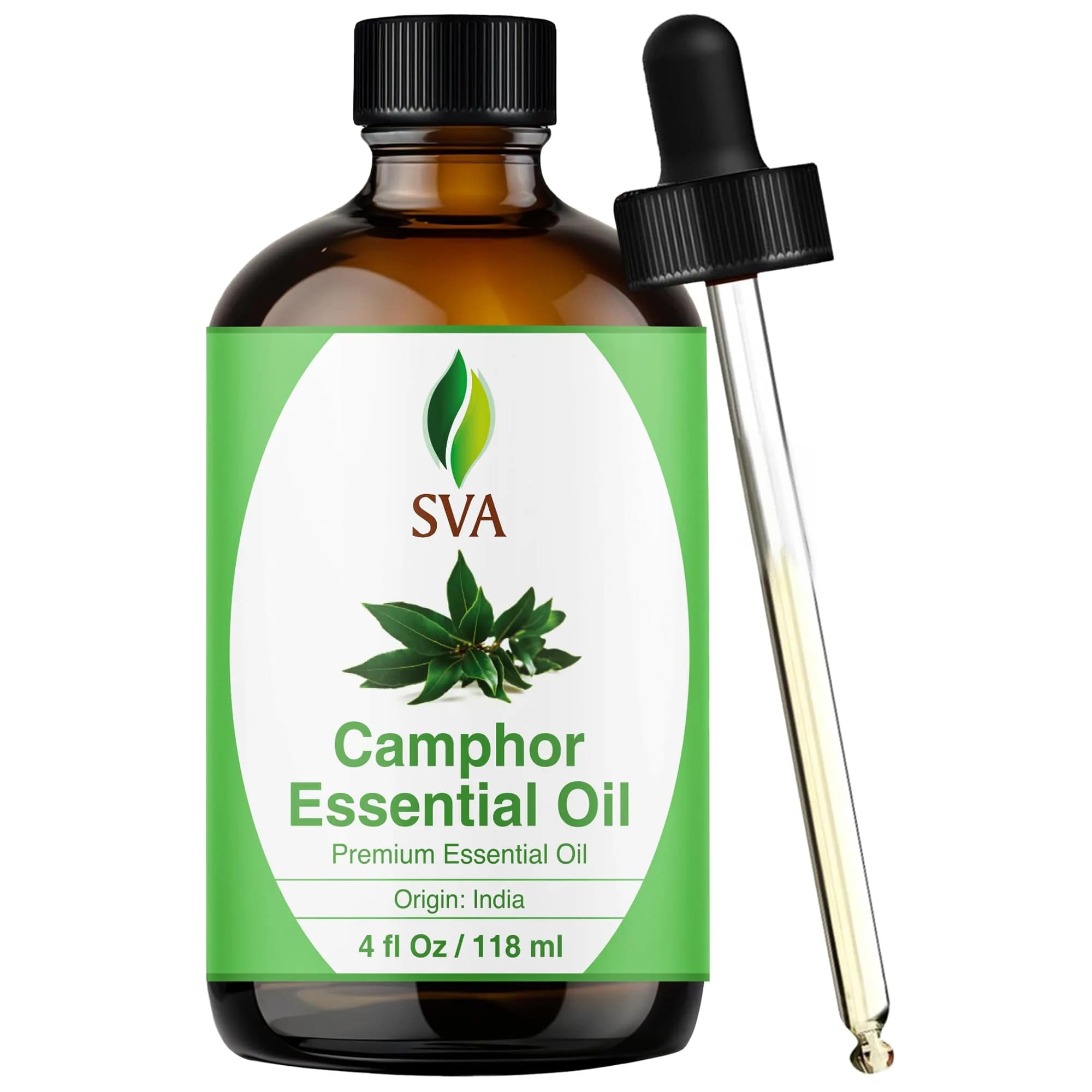 SVA ORGANICS Camphor Essential Oil - 4 Fl Oz (118 mL) Pure & Natural