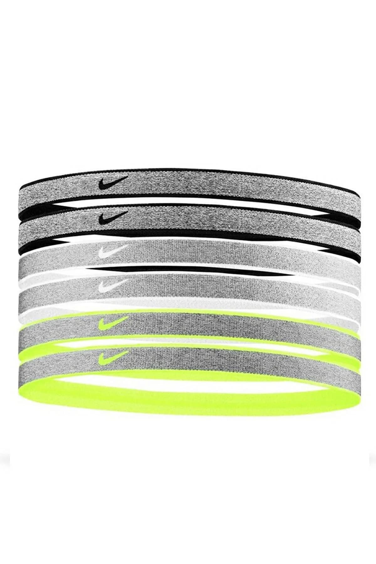 Nike Headbands 6PK Black/White/Volt | Wear Alone or Mix & Match - main product image