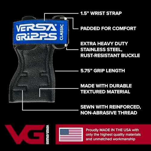 Versa Gripps Classic Wrist Straps Medium/Large Pink | Patented Grip Assist for Weight Training thumbnail 2