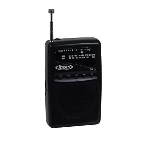 Jensen MR-80 AM/FM Portable Pocket Radio | Compact, Battery-Powered, Faint Signal Support thumbnail 1
