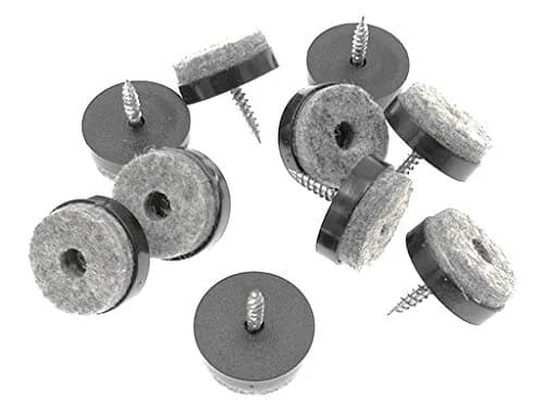 ALIMITOPIA Screw-on Furniture Felt Pads 24mm (0.95") Black, 40pcs | Protects Floors & Furniture thumbnail 3