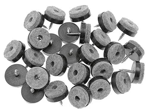 ALIMITOPIA Screw-on Furniture Felt Pads 20mm (0.8") Black | 40pcs for Hardwood Floors thumbnail 1