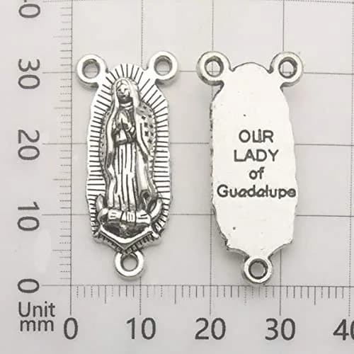iloveDIYbeads Antique Silver Cross Jesus Maria Charms 100g (60pcs) | Catholic Jewelry Findings for Rosary Making thumbnail 5