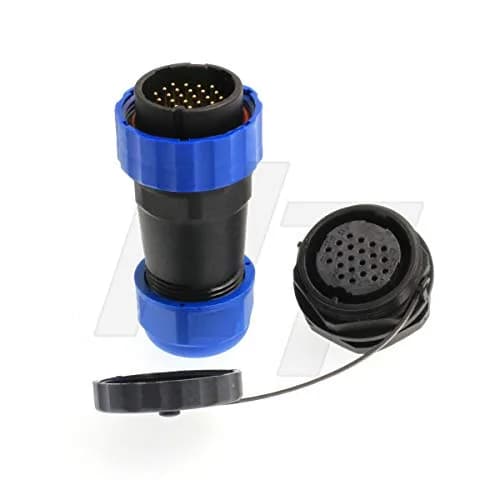 HangTon HE29 22 Pin Waterproof Circular Connector Male Cable Plug with Panel Mount Socket, 250V 5A, 12-15mm Cable Range | IP68 Rated for Harsh Environments thumbnail 1