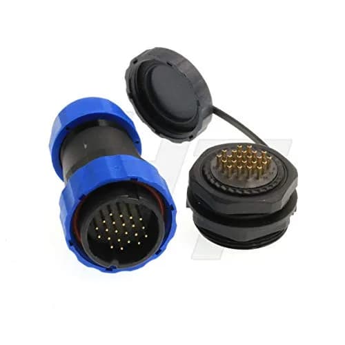 HangTon HE29 22 Pin Waterproof Circular Connector Male Cable Plug with Panel Mount Socket, 250V 5A, 12-15mm Cable Range | IP68 Rated for Harsh Environments thumbnail 2