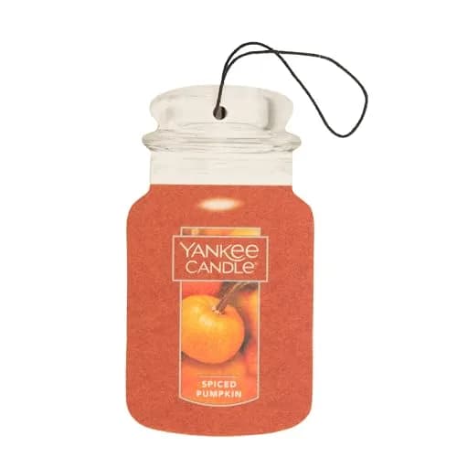 Yankee Candle Spiced Pumpkin Paper Car Jar Air Freshener (Pack of 3) | Long-Lasting Odor Neutralizing Fragrance thumbnail 2
