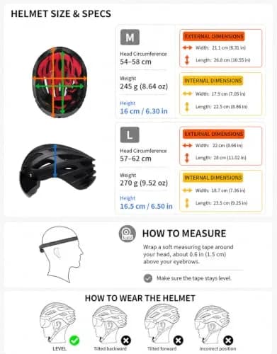 Shinmax Bike Helmet with 9-Mode Rechargeable Rear Light & Magnetic Goggles | Adult Cycling Safety Gear thumbnail 9