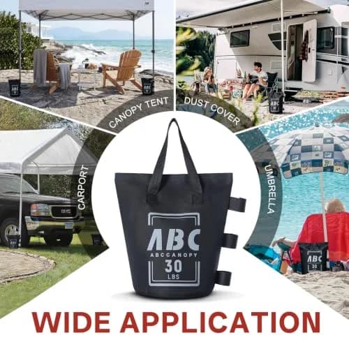 ABCCANOPY 120 lbs (54.4 kg) Canopy Weight Bags Set of 4 | Stabilize Frames for Pop-Up Tents and Gazebos thumbnail 7
