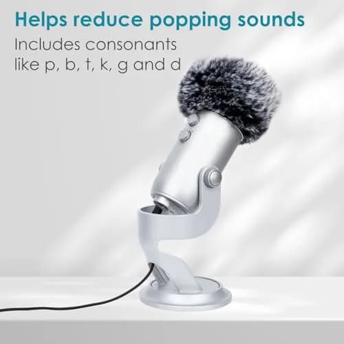 YOUSHARES Furry Windscreen Muff for Blue Yeti & Yeti Pro Microphones | Improves Sound Quality, Reduces Wind Noise thumbnail 5