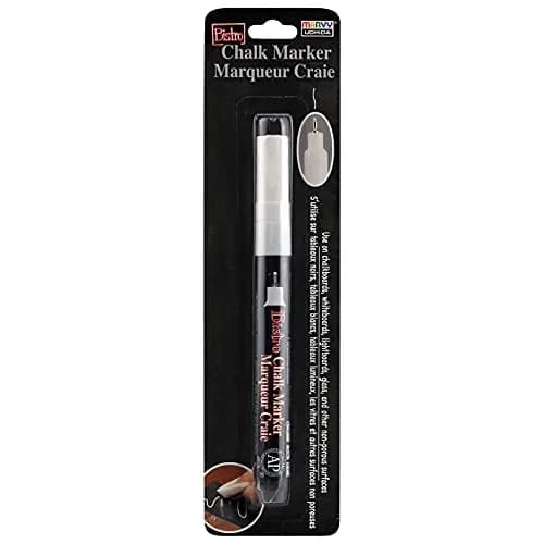 Uchida Bistro Chalk Marker Extra Fine Tip White | Works on Non-Porous Surfaces thumbnail 1