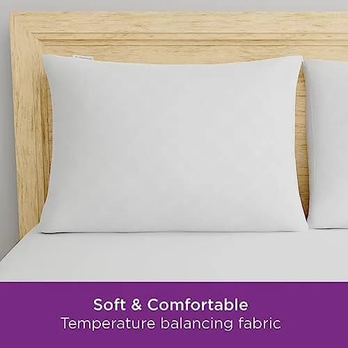 AllerEase Premier Allergy Zipper Pillow Protector King 2 Pack | Breathable, Hypoallergenic, Zippered Encasement thumbnail 3