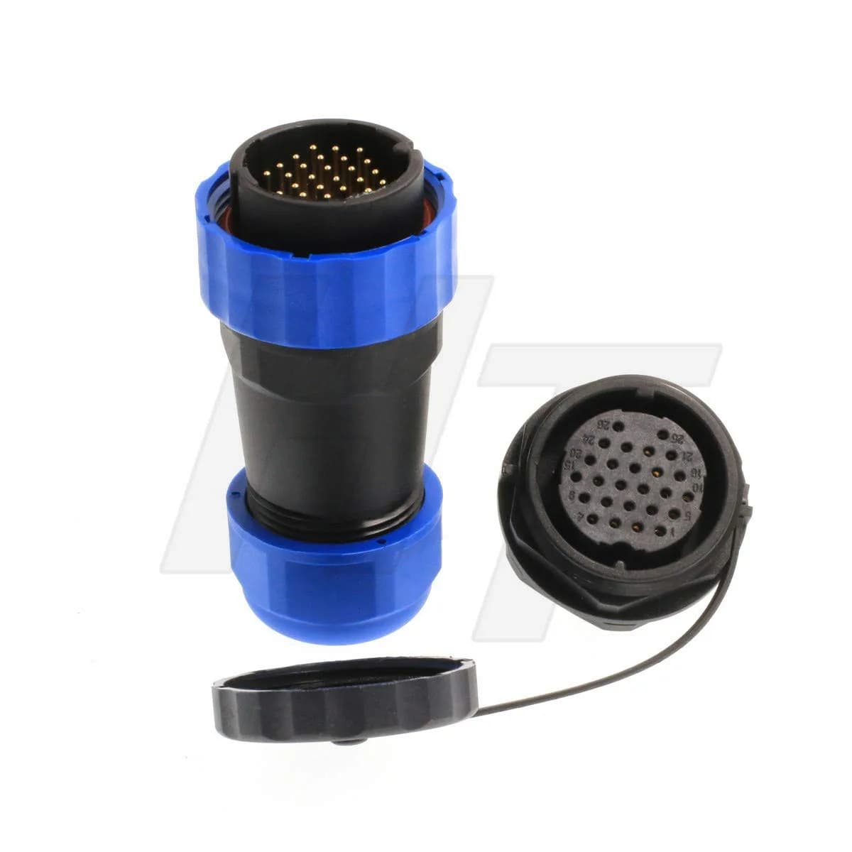 HangTon HE29 Circular Connector 26 pin | Waterproof IP68, Threaded Coupling, Solder Termination