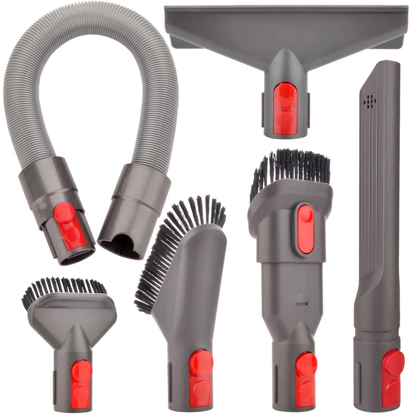 Fullclean Vacuum Cleaner Attachments Kit for Dyson V15 V11 V10 V8 V7 Gen5 | 20.5 Inch Flexible Hose, Crevice, Mattress, Brush Tools - main product image