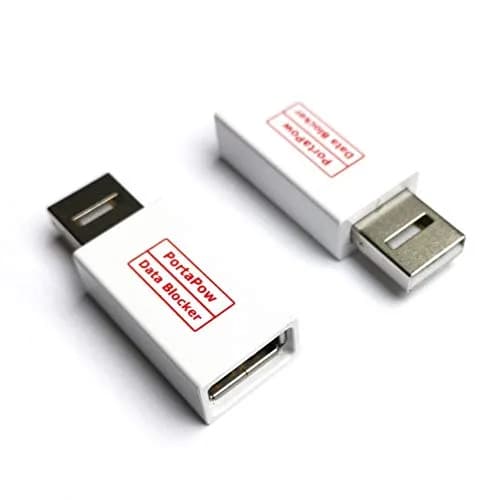 PortaPow USB Data Blocker (White 2 Pack) | Protect Against Juice Jacking thumbnail 1