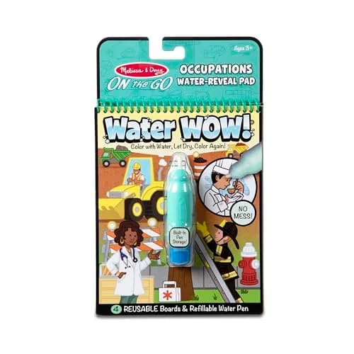 Melissa & Doug On The Go Water Wow! Occupations Activity Pad with Refillable Pen | Reusable No-Mess Painting for Kids Ages 3-7 thumbnail 1