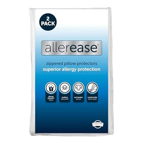 Aller-Ease King Pillow Protectors (2-Pack) | Moisture Wicking, Advanced Allergy Protection thumbnail 1