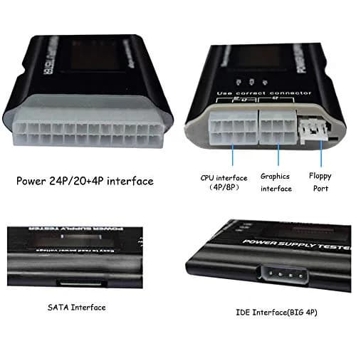 Comidox Power Supply Tester 20/24 Pin LCD | Detects PC Power Output & Faults thumbnail 6