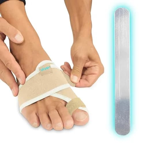 Vive Bunion Brace Pair - Beige 2 Count (Pack of 1) | Orthopedic Brace for Big Toe Pain Relief thumbnail 1