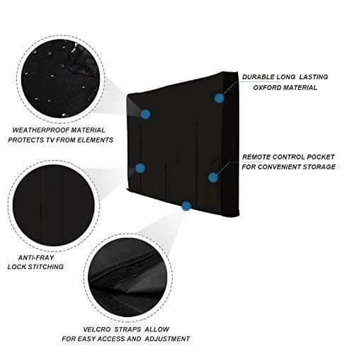 iBirdie Outdoor TV Cover for 28-32 inch TVs | Waterproof 600D Oxford Fabric with Stand Protection thumbnail 3