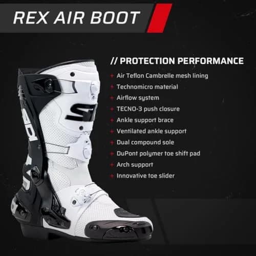Sidi Rex Air Racing Motorcycle Boots | High-Performance Ventilation & Safety (120 chars) thumbnail 5