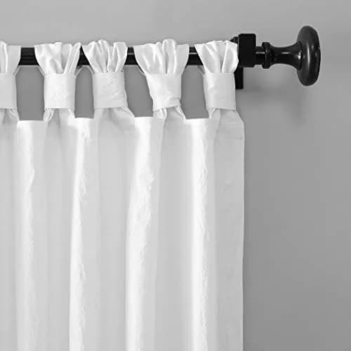 Archaeo Washed Cotton Twist Tab Curtain, 52" x 95", White | Classic Twist Tab Design for Indian Homes thumbnail 2