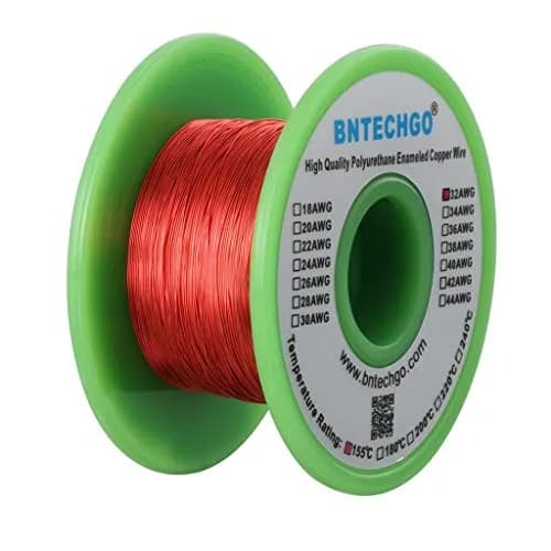 BNTECHGO 32 AWG Magnet Wire 1234 ft (4 oz) Red | High-Quality Enameled Copper Coil Wire thumbnail 2