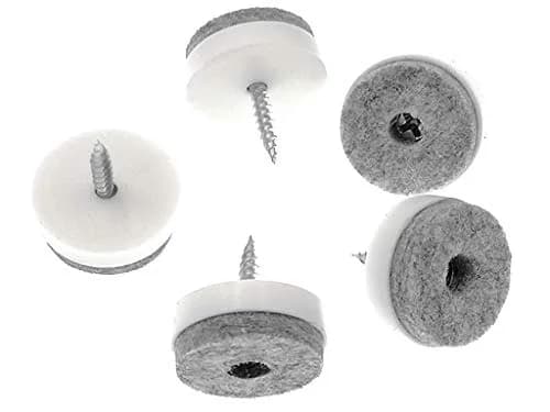 ALIMITOPIA Screw-on Furniture Felt Pads 28mm (1.1") White | Protects Floors & Furniture from Scratches thumbnail 4
