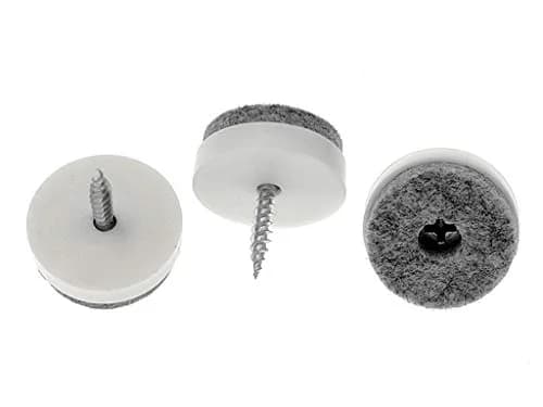 ALIMITOPIA Screw-on Furniture Felt Pads 28mm (1.1") White | Protects Floors & Furniture from Scratches thumbnail 3