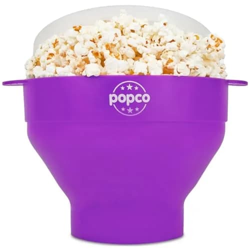 POPCO HotPop Silicone Popcorn Maker - 15-Cup Capacity Collapsible Bowl | Microwave Popcorn Popper for Family Movie Nights thumbnail 1