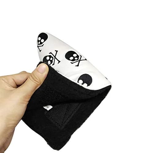 Mykepoda Golf Skull Headcover for Most Putters | Waterproof Synthetic PU Leather (White) thumbnail 5