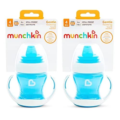 Munchkin Gentle Transition Baby Sippy Cup, Spill Proof, 4 Ounce, 2 Pack | Soft Silicone Spout & Handles for 4+ Months thumbnail 7