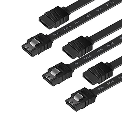 BENFEI SATA Cable III 3 Pack 18 Inch | 6Gbps Data Transfer with Locking Latch thumbnail 1