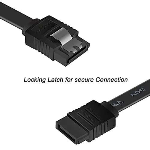 BENFEI SATA Cable III 3 Pack 18 Inch | 6Gbps Data Transfer with Locking Latch thumbnail 3