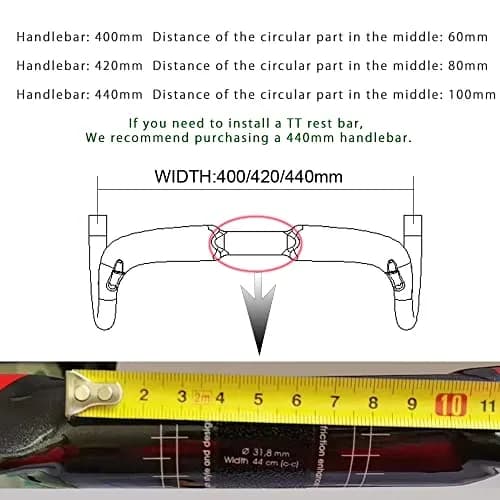 Alfa Pasca 31.8 x 400mm No Logo 3K Matte Carbon Fiber Aero Road Bike Handlebars thumbnail 2